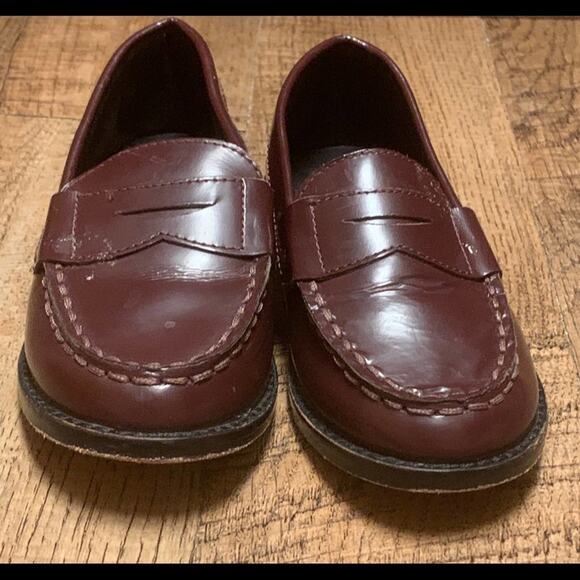 🪀JANIE and JACK ✅REDUCED✅Leather PENNY Loafers BROWN UNISEX Cushioned SIZE 8 - Picture 1 of 10